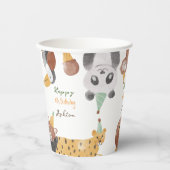 パーティー動物の誕生日パーティパーソナライズされたー名 紙コップ (正面)