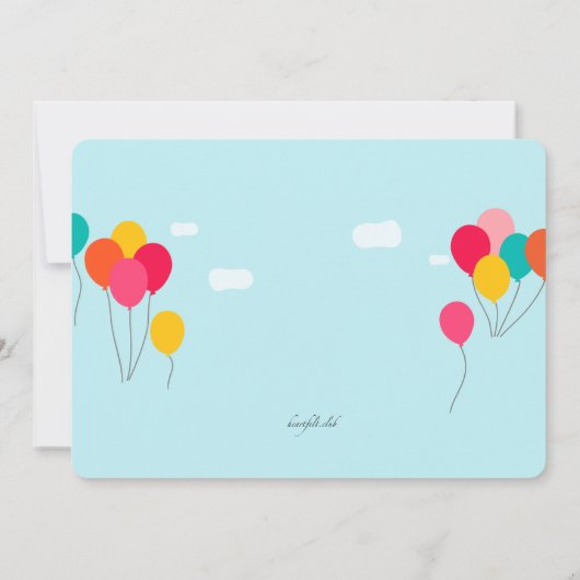 パーティー動物の誕生日パーティーへの招待 招待状 (裏面)