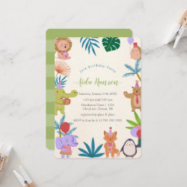 パーティー動物の誕生日パーティーへの招待 招待状