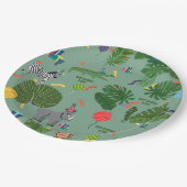 パーティー動物の誕生日パーティー，子供，ジャングル動物 ペーパープレート (アングル)