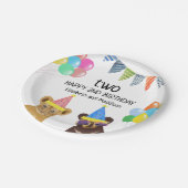 パーティー動物の誕生日 ペーパープレート (アングル)