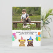 パーティー動物の誕生日 招待状 (スタンド正面)