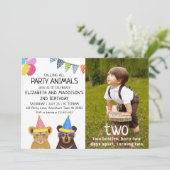 パーティー動物の誕生日 招待状 (スタンド正面)