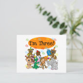 パーティー動物の誕生日Tシャツ3 インビテーションポストカード (スタンド正面)