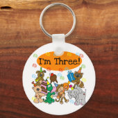 パーティー動物の誕生日Tシャツ3 キーホルダー (正面)