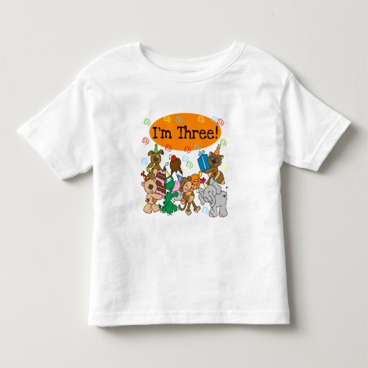 パーティー動物の誕生日Tシャツ3 トドラーTシャツ (正面)