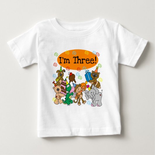 パーティー動物の誕生日Tシャツ3 ベビーTシャツ (正面)