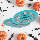 パーティー動物をテーマにした名前をカスタムする誕生日パーティー ペーパープレート