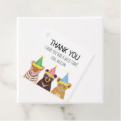 パーティー動物イラストレーション誕生日ありがとう フェイバータグ (インサイチュ)