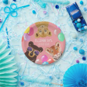 パーティー動物イラストレーション誕生日 ペーパープレート (パーティー)