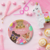 パーティー動物イラストレーション誕生日 ペーパープレート (パーティー)