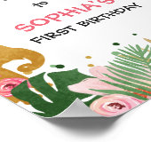 パーティー動物ウェルカムサインツォーサファリジャングル ポスター (角)