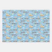 パーティー動物オントレインキッドジャングルハッピーバースデー ラッピングペーパーシート (正面2)