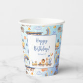 パーティー動物オントレインキッドジャングルハッピーバースデー 紙コップ (裏面)