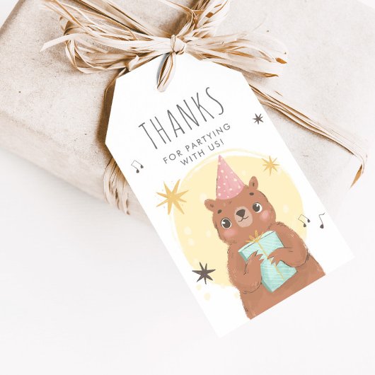 パーティー動物カラフル子供の誕生日パーティー好意T ギフトタグ