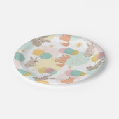 パーティー動物カラフル子供の誕生日パーティー ペーパープレート (アングル)