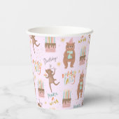 パーティー動物カラフル子供の誕生日パーティー 紙コップ (裏面)