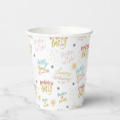 パーティー動物カラフル子供の誕生日パーティー 紙コップ (左)