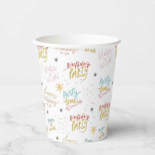 パーティー動物カラフル子供の誕生日パーティー 紙コップ (正面)