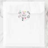 パーティー動物サファリガールピンクありがとうワイルドクラス ラウンドシール (バッグ)