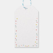 パーティー動物サファリガールピンクありがとうワイルドタイム ギフトタグ (裏面)