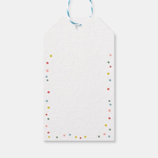 パーティー動物サファリガールピンクありがとうワイルドタイム ギフトタグ (裏面)