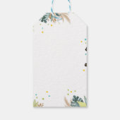 パーティー動物サファリガールピンクありがとうワイルドタイム ギフトタグ (裏面)