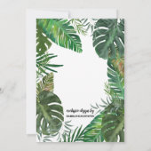 パーティー動物サファリ誕生日またはシャワー招待状 招待状 (裏面)