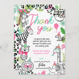 パーティー動物サンキューカード 招待状