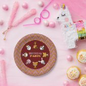 パーティー動物シェブロン誕生日パーティー ペーパープレート (パーティー)