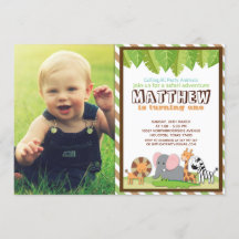 パーティー動物ジャングルサファリ誕生日写真