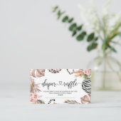 パーティー動物ヒョウ印刷ジャングルワイルドベビーショウ エンクロージャーカード (スタンド正面)