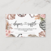 パーティー動物ヒョウ印刷ジャングルワイルドベビーショウ エンクロージャーカード (正面)