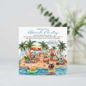 パーティー動物ビーチパーティー 招待状 (スタンド正面)