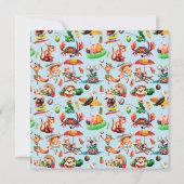 パーティー動物ビーチパーティー 招待状 (裏面)