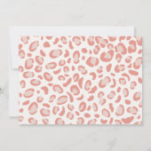 パーティー動物ピンクサファリ誕生日写真 招待状 (裏面)