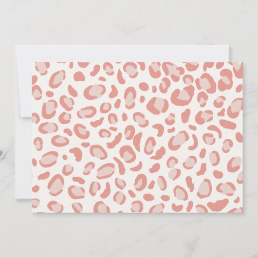 パーティー動物ピンクサファリ誕生日写真 招待状 (裏面)