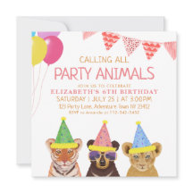 パーティー動物ピンク誕生日