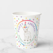 パーティー動物ベビーヤギ誕生日紙カップ 紙コップ (裏面)