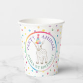 パーティー動物ベビーヤギ誕生日紙カップ 紙コップ (正面)