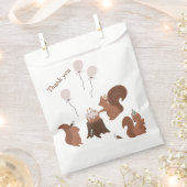 パーティー動物リス誕生日パーティー フェイバーバッグ (クリップ留めされた状態)