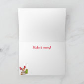 パーティー動物ワイルドクリスマス シーズンカード (内部)