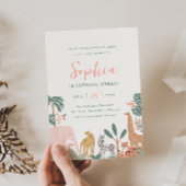 パーティー動物動物園誕生日招待状サファリ 招待状