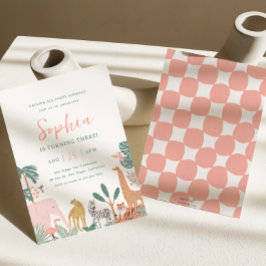 パーティー動物動物園誕生日招待状サファリ 招待状