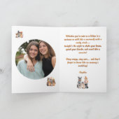 パーティー動物可愛いおもしろいフォトハロウィンカード カード (内部)