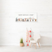 パーティー動物子供の誕生日 横断幕 (インサイチュ)