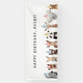 パーティー動物子供の誕生日 横断幕 (縦)