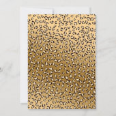 パーティー動物少女サファリ誕生日ヒョウ動物園 招待状 (裏面)