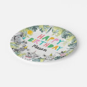 パーティー動物少年サファリアニマルバースデーパーティーPa ペーパープレート (アングル)