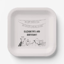 パーティー動物手描きドードルキッドの誕生日